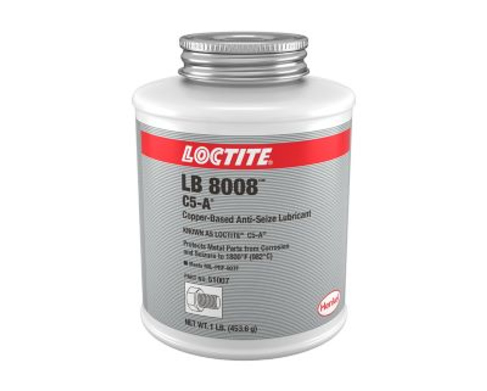 LB 8008 C5-A Based Anti-Seize Lubricant, 1 lb Brush Top Can Loctite | Copper