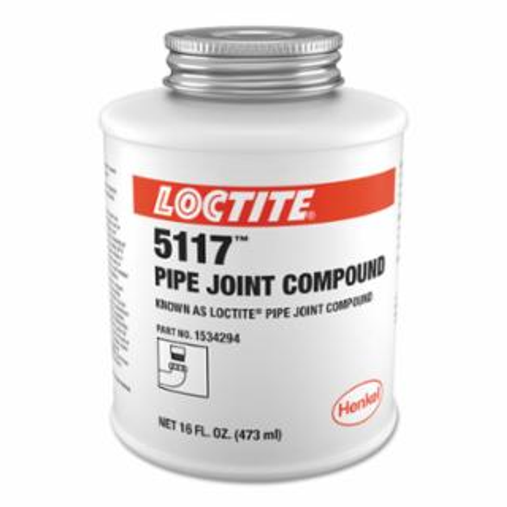 Pipe Joint Compound, 1 pt, Brush Top Can, Loctite | Black