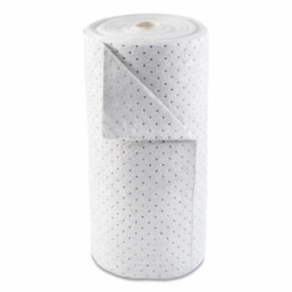 Oil-Only Sorbent Roll, Heavy-Weight, Absorbs 24 gal, 30 in x 120 ft
