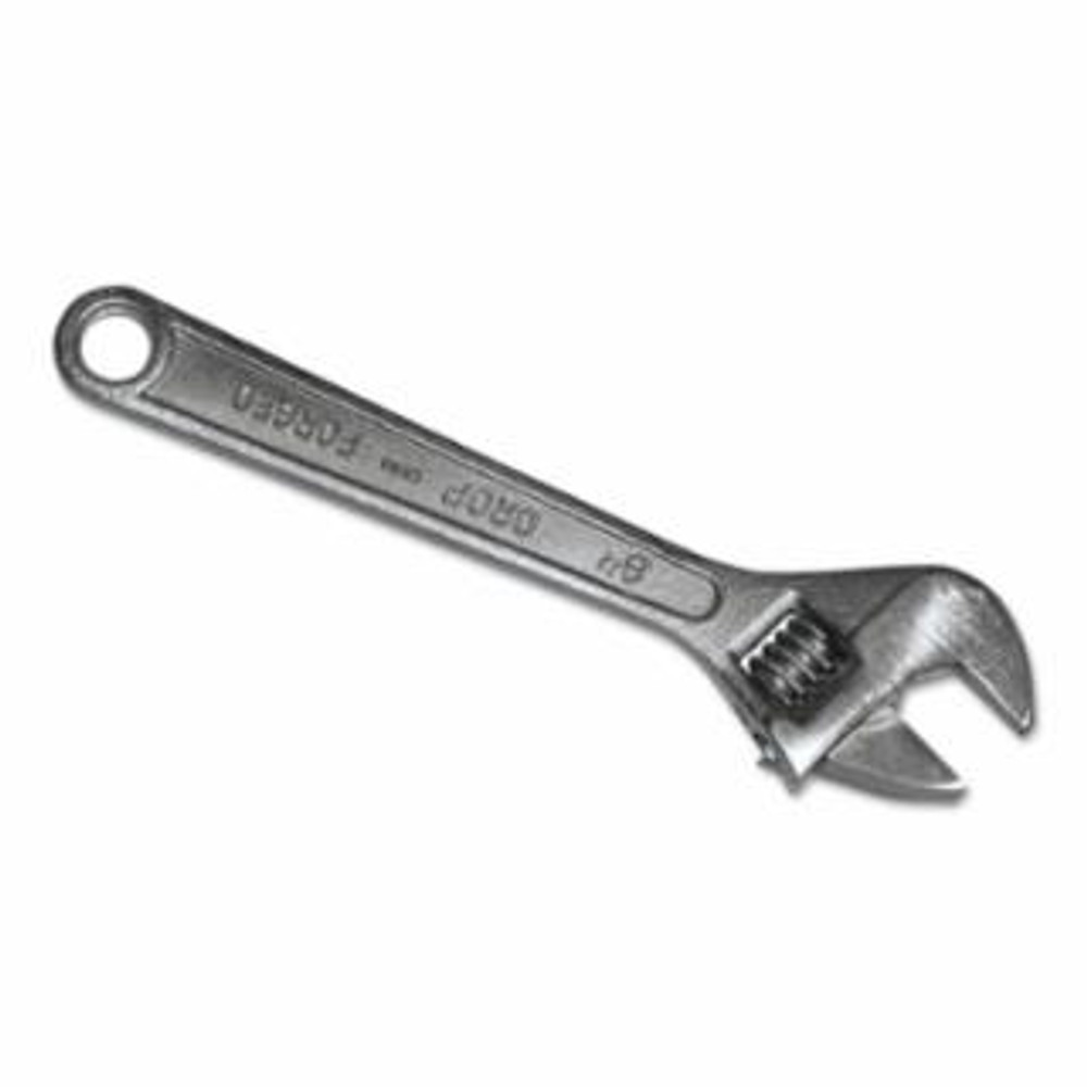 Adjustable Wrench, 15 in L, 1-3/4 in Opening, Chrome Plated