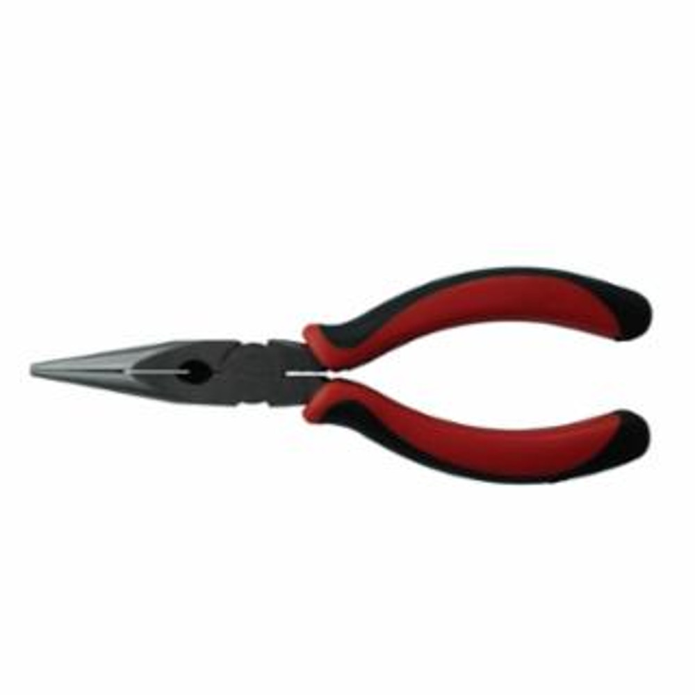 Solid Joint Long Nose Pliers, Drop Forged Steel, 6 in