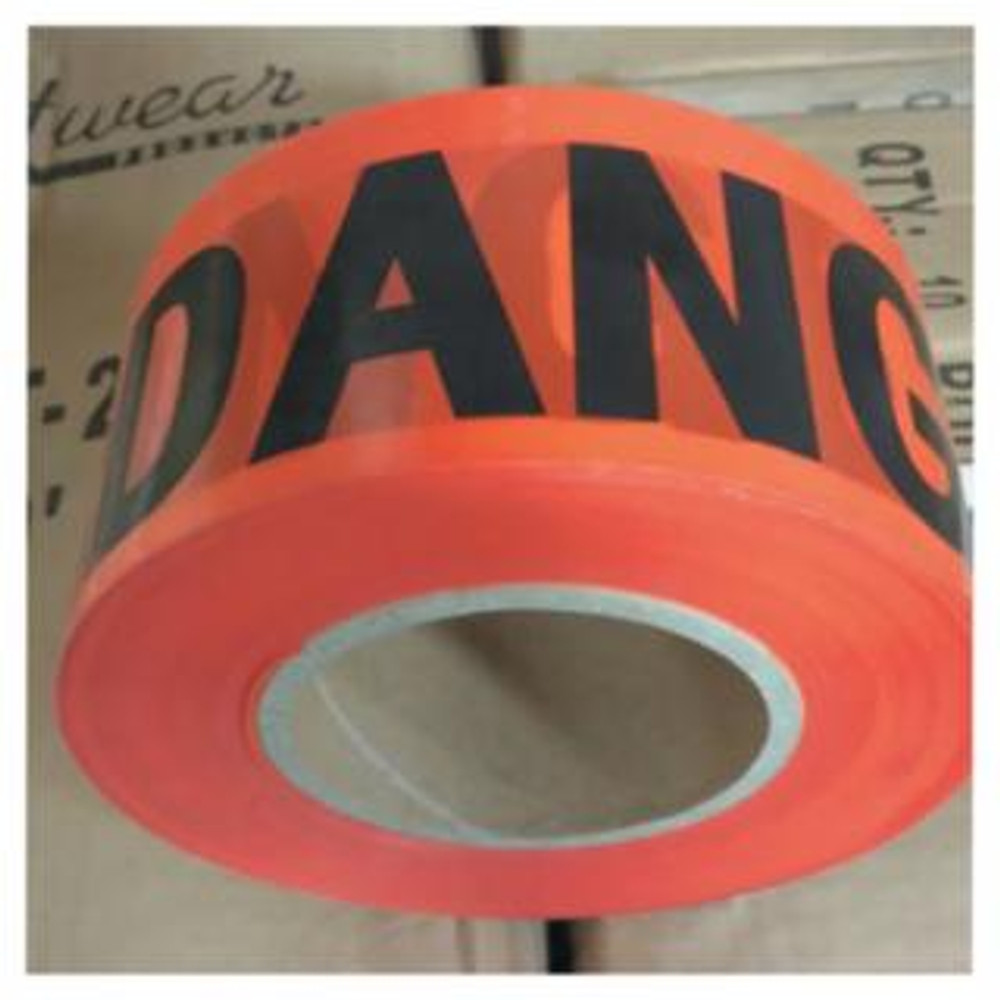 Economy Barrier Tape, 3 in x 1,000 ft, Red, Danger