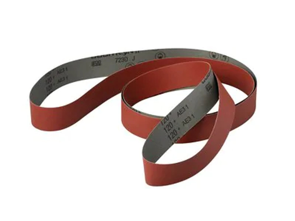 3M Cubitron ll Cloth Belt 723D, 120+ J-weight, 3 in x 103 in, Sine-lok, Full-flex, 50 ea/Case