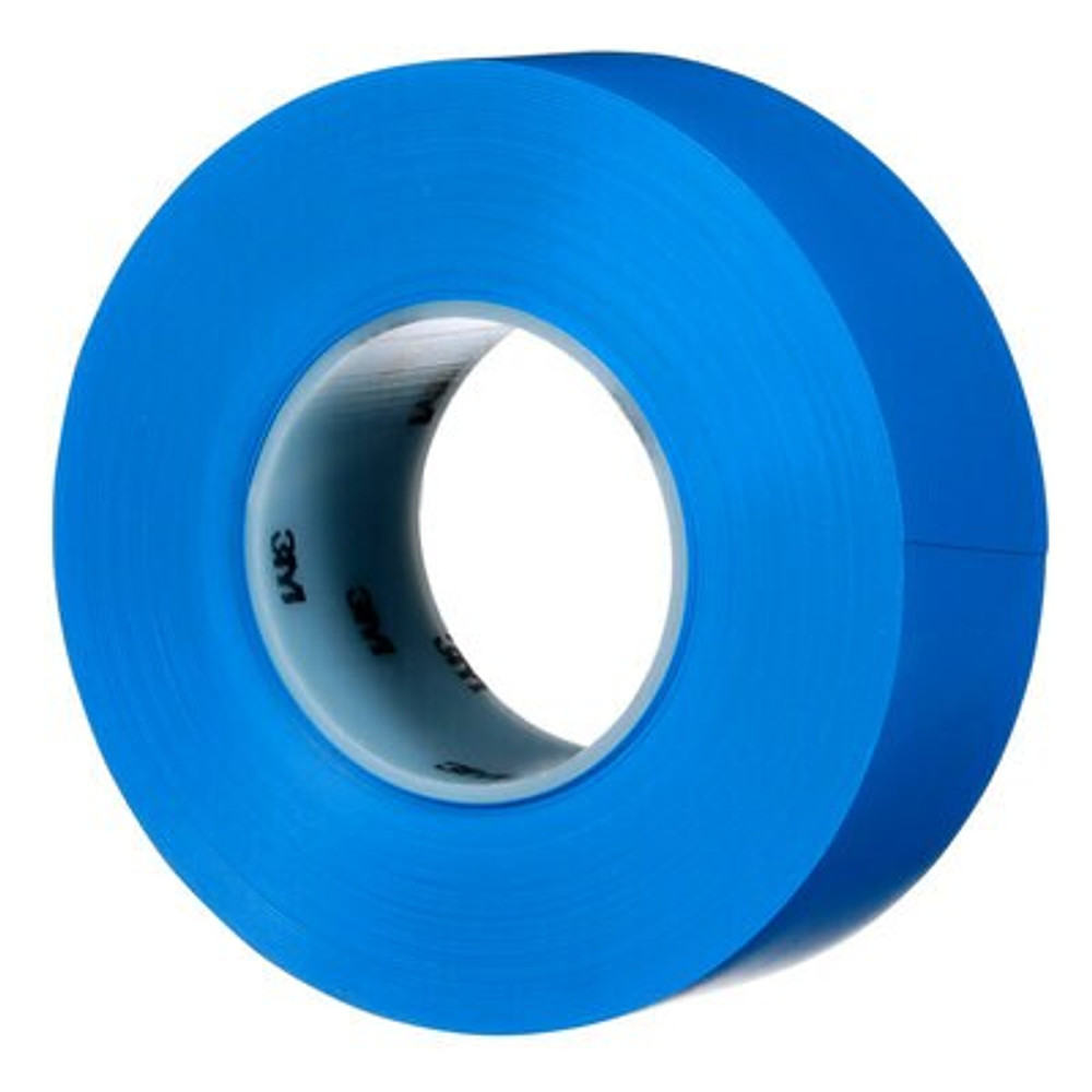 3M Durable Floor Marking Tape 971, Blue, 2 in x 36 yd, 17 mil, 6 Rolls/Case, Individually Wrapped Conveniently Packaged
