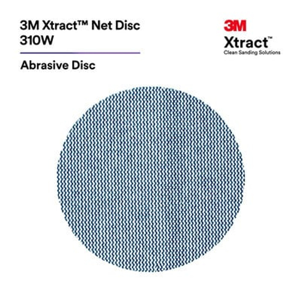3M Xtract Net Disc 310W, 150+, 5 in x NH, Die 500X, 50/Carton, 500
ea/Case