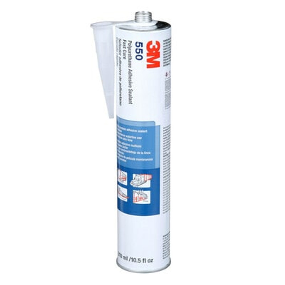 3M Polyurethane Adhesive Sealant 550FC Fast Cure, Black, 310 mL Cartridge