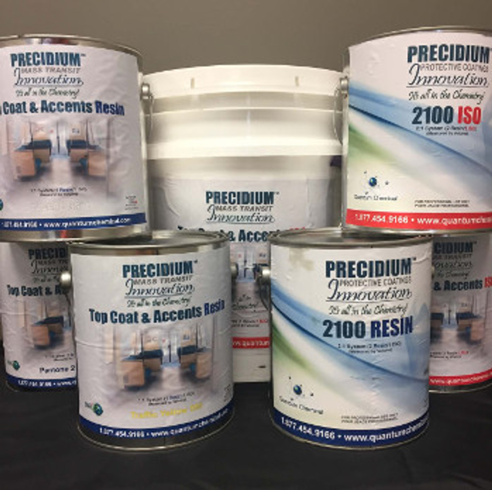Precidium™ Self Leveling 2 component polyurea resin  2:1 mix ratio with 2100 ISO, color white, 5 gallon