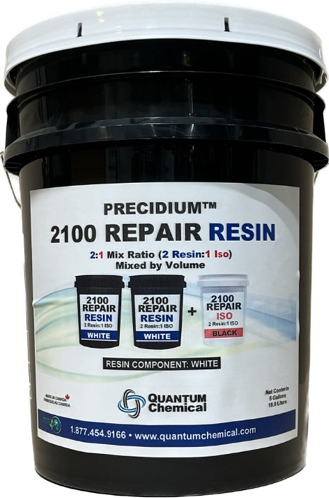 Precidium™ Self Leveling 2 component polyurea resin  2:1 mix ratio with 2100 ISO, color white, 5 gallon