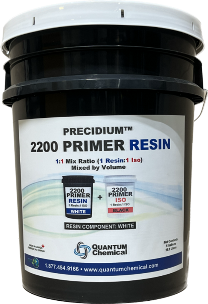 Precidium™ 2200 2 component polyurea elastomer primer, low viscosity, 1:1 mix ratio with 2200 ISO, color white, 5 gallon