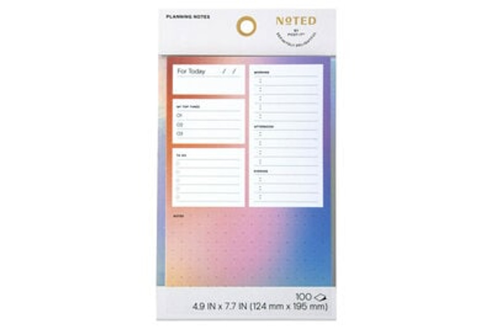 Post-it Planning Your Day Notes NTD7-58-1, 4.9 in x 7.7 in (124 mm x 195 mm)