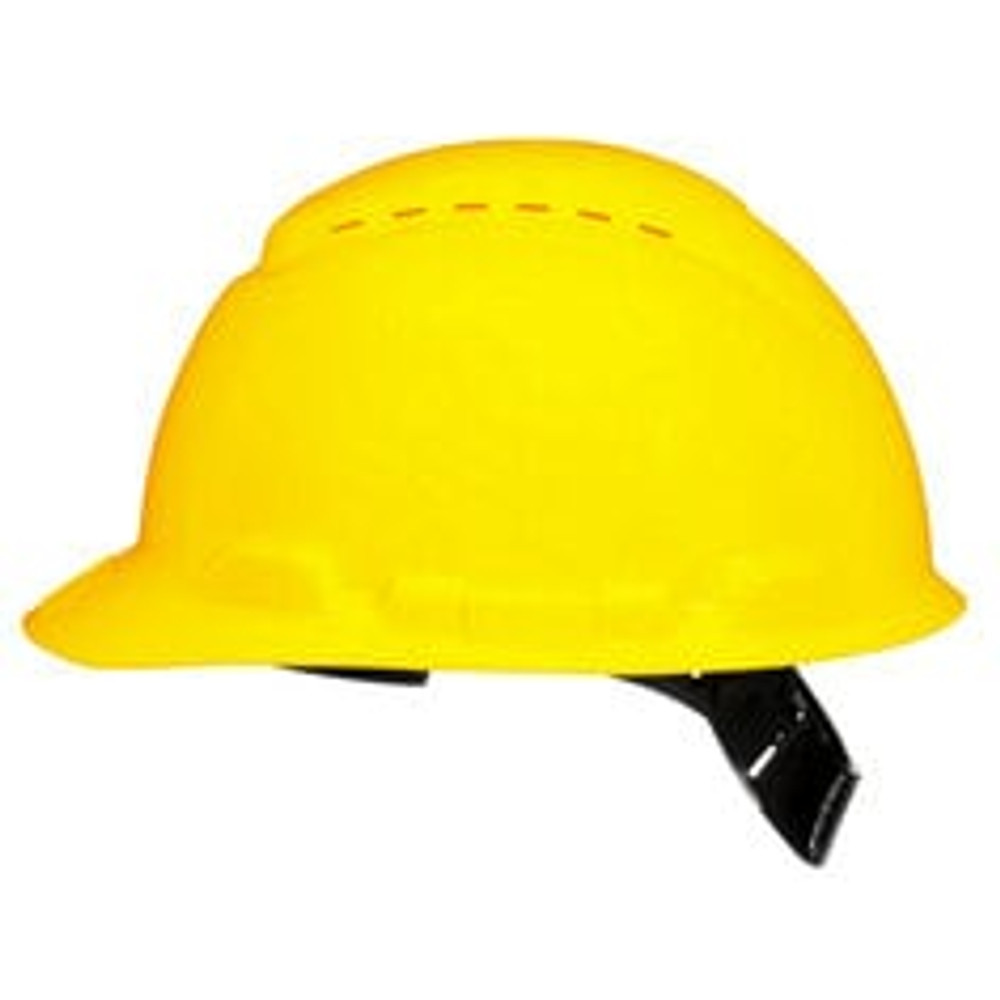 3M Vented Hard Hat CHHYH1-V-12-DC, with Pinlock Adjustment, Yellow, 12/case