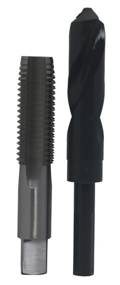 7/8"-14 Unf High Speed Steel  Plug Tap And 13/16" High Speed Steel  1/2" Shank Drill In Pouch Case