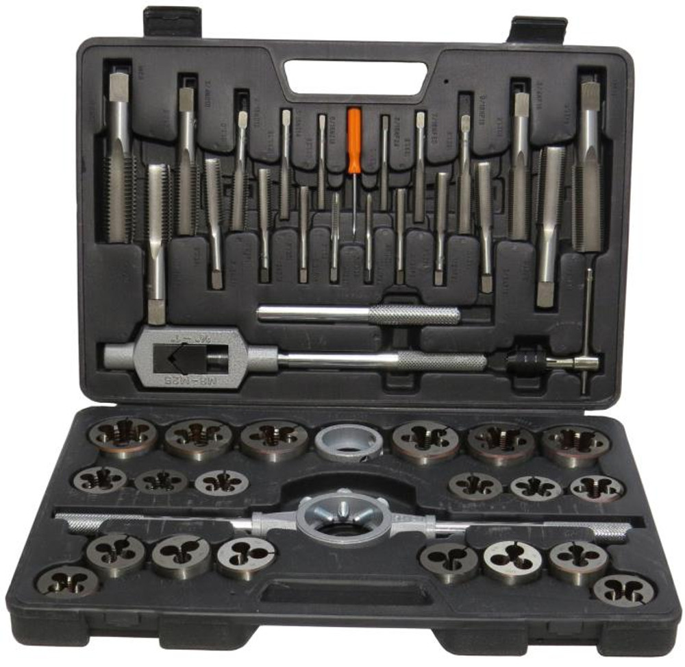 1/4-1"  Nc & Nf Cs Tap & Die Set W/Round Dies