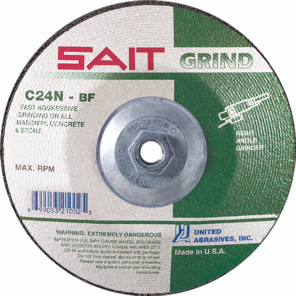 1/4" Grinding Wheels-Type 27,C24N Concrete,  5/8"-11 Super-Lock Hub 20097