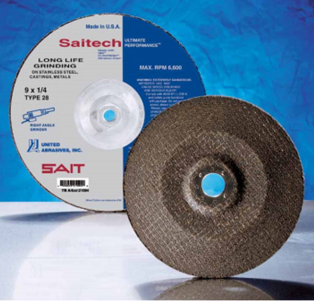 1/4" Grinding Wheels-Type 28,Saitech Ultimate Performance  TYPE 28 Premium Performance,  5/8"-11 Super-Lock Hub 21089