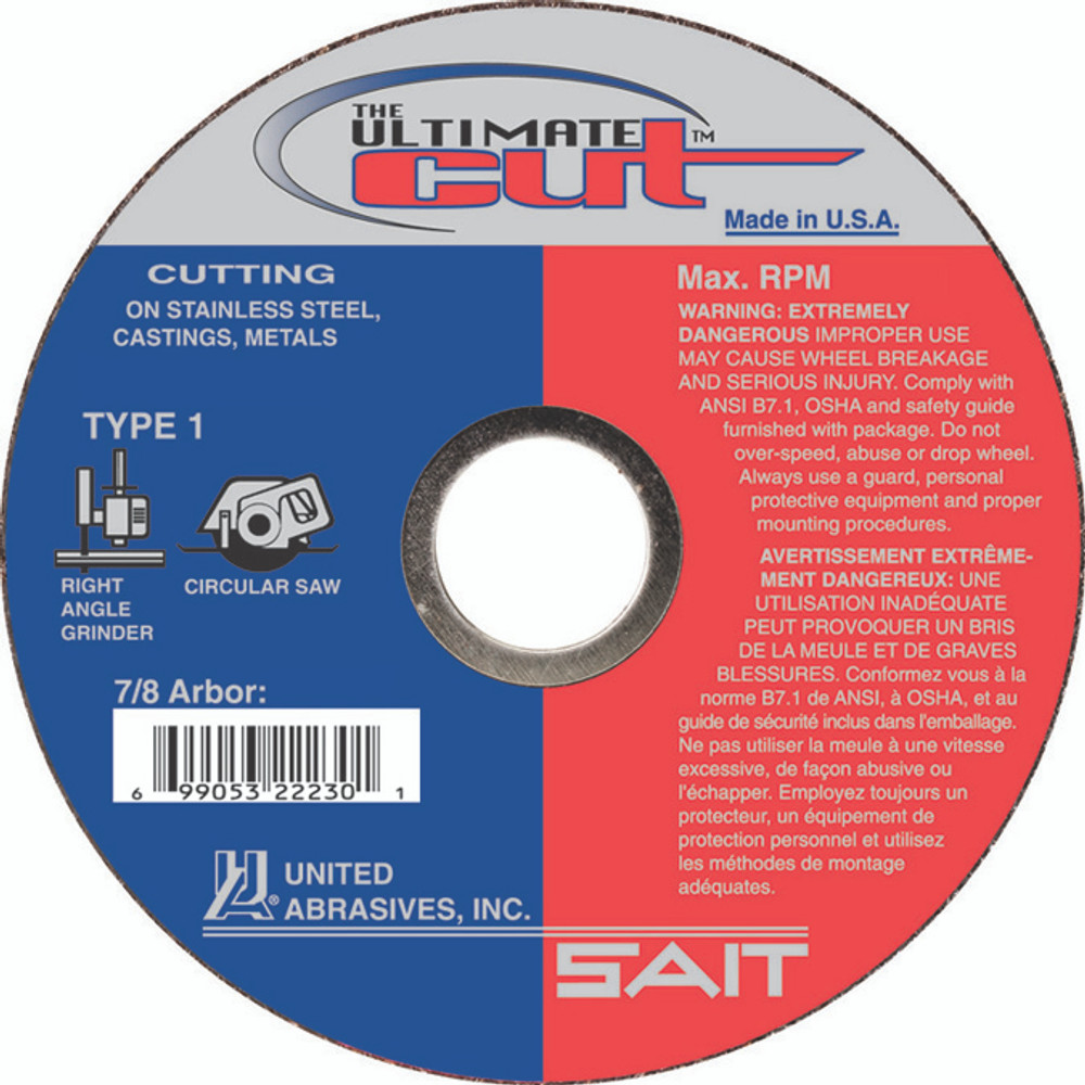 .045" Cutting Wheels Type 1/Type 41,The Ultimate Cut Premium Performance,  Products 22230