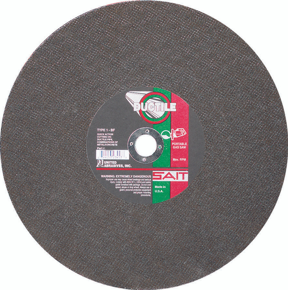 Large Diameter Portable Saw Cutting Wheels,Ductile Specialty,  Ductile 23415