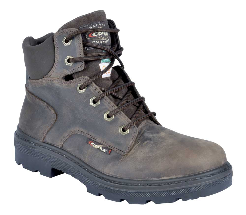 LEADER BROWN EH PR 6"BROWN NUBUCK/STEEL TOE/APT PLATE