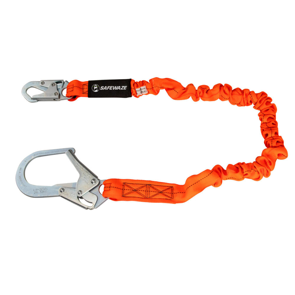 V-Line 6' Stretch Internal Energy Absorbing Lanyard: Rebar Hook