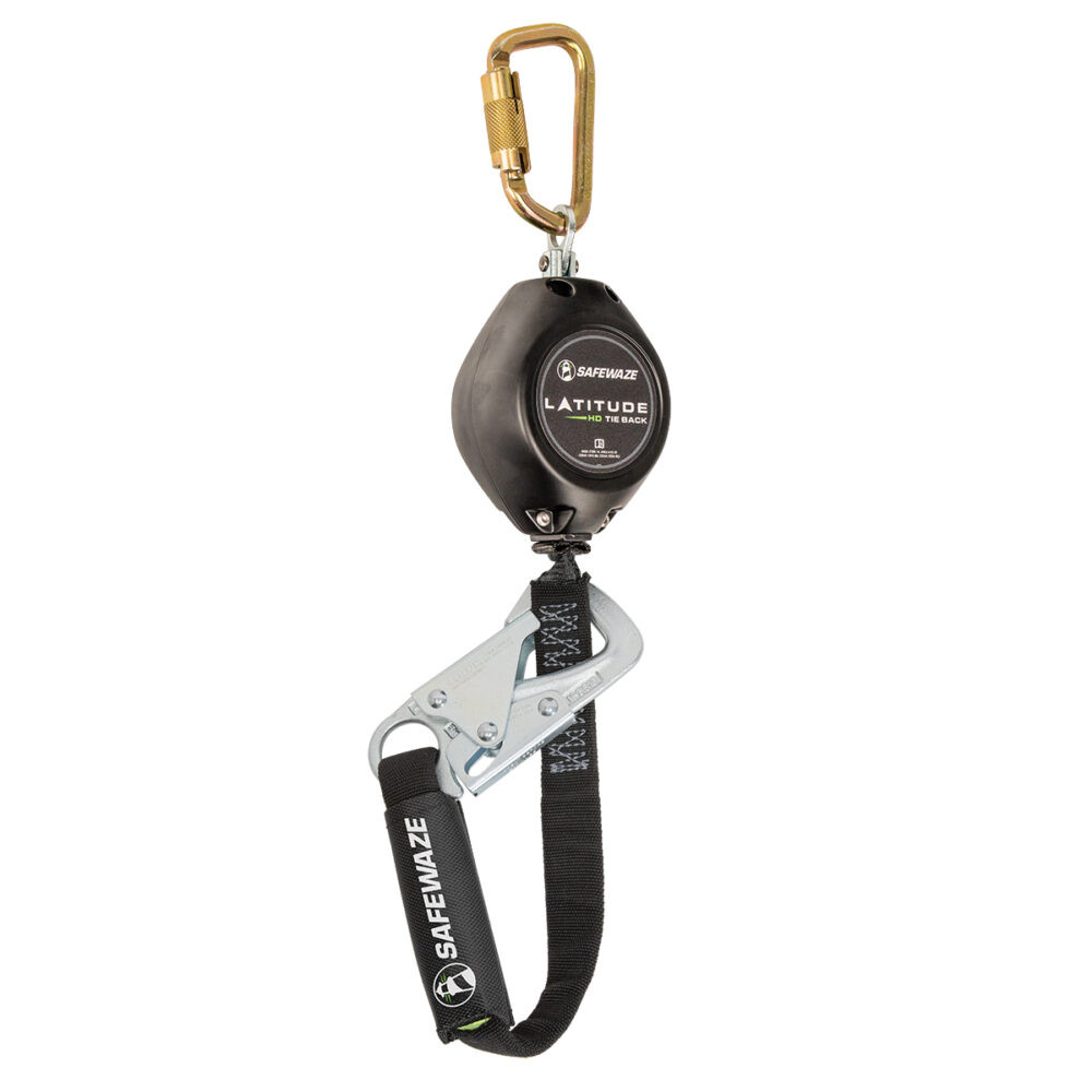 Latitude HD 11' Single Web SRL-P: Carabiner, 20" Tie-back, Tie-Back Snap Hook