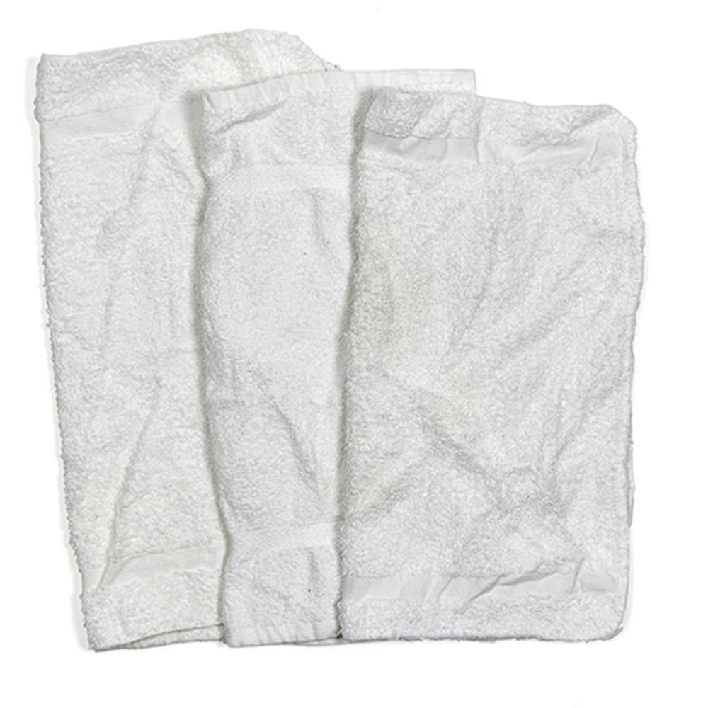 Reclaimed Terry Wash Cloths - White