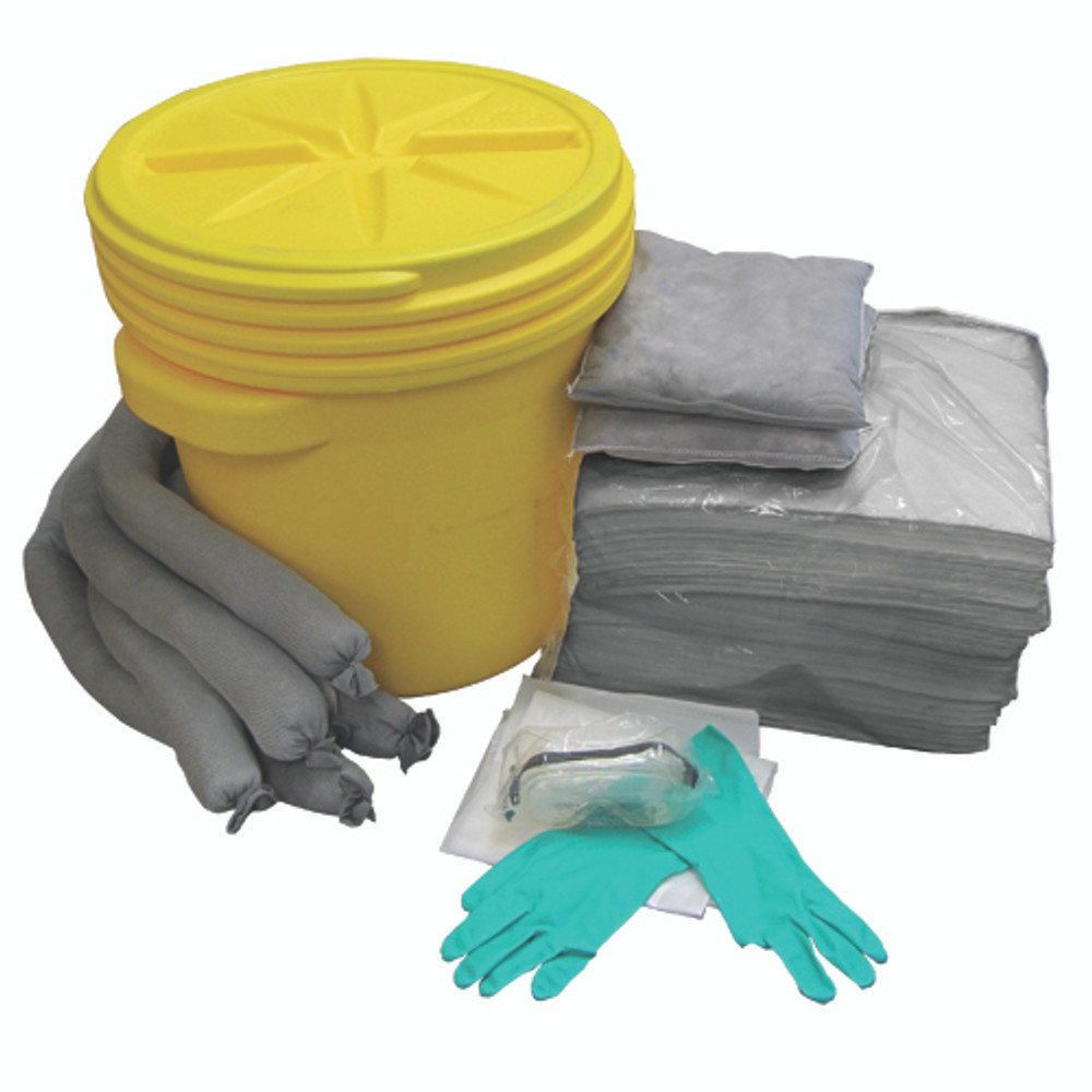 TaskBrand 20 Gallon Universal Spill Kit - Gray, Yellow