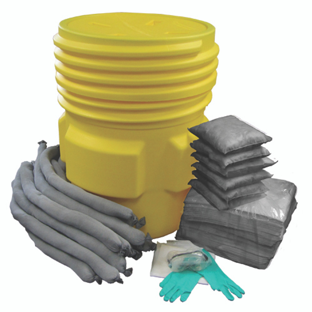 TaskBrand 65 Gallon Universal Spill Kit - Gray, Yellow