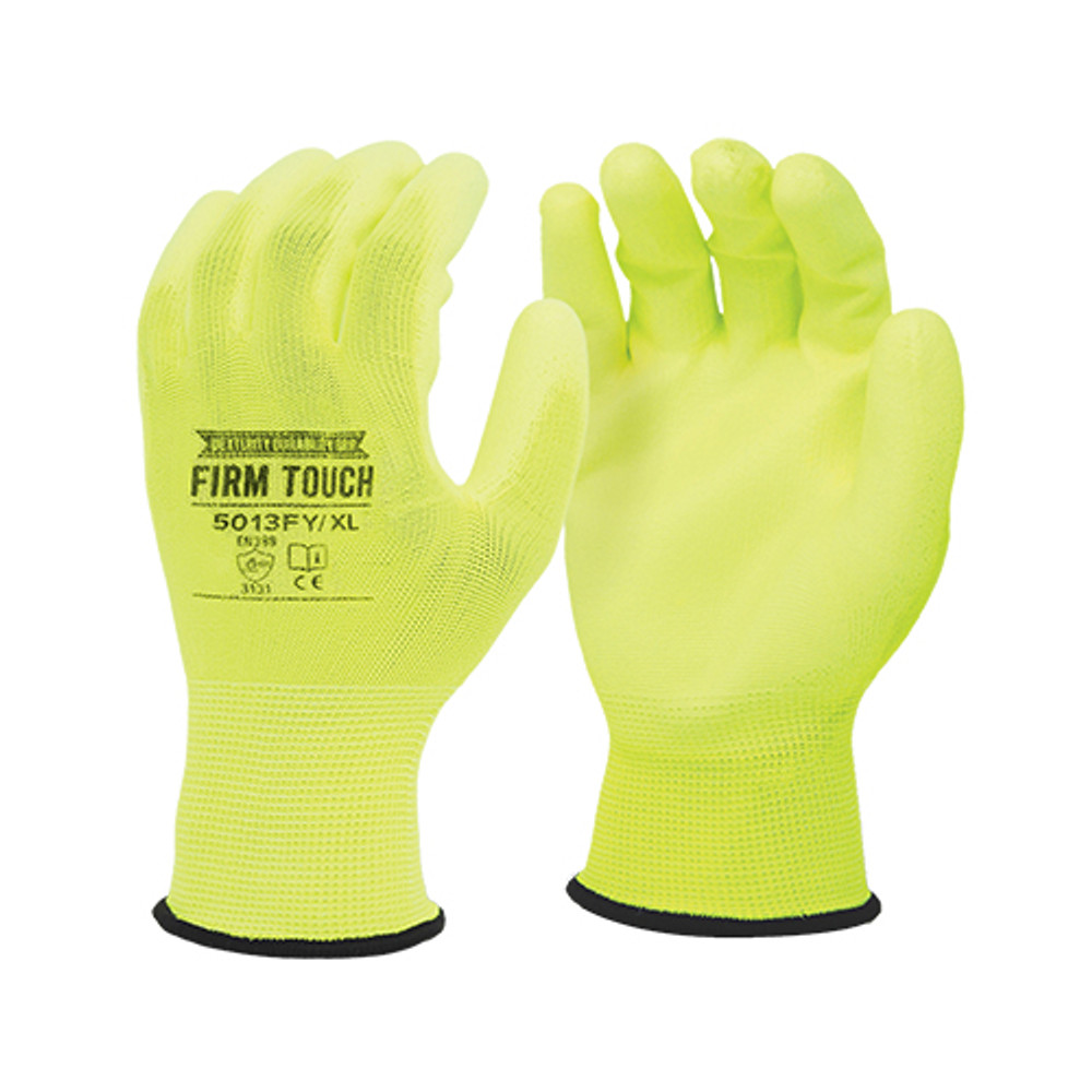 ProWorks Polyurethane Coated, 13 Gauge - HI-VIZ Yellow GCP13YL