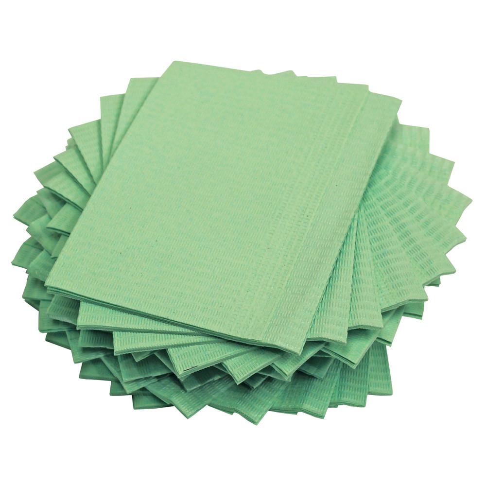 Adenna Patient Bibs, Lap Cloths - Green