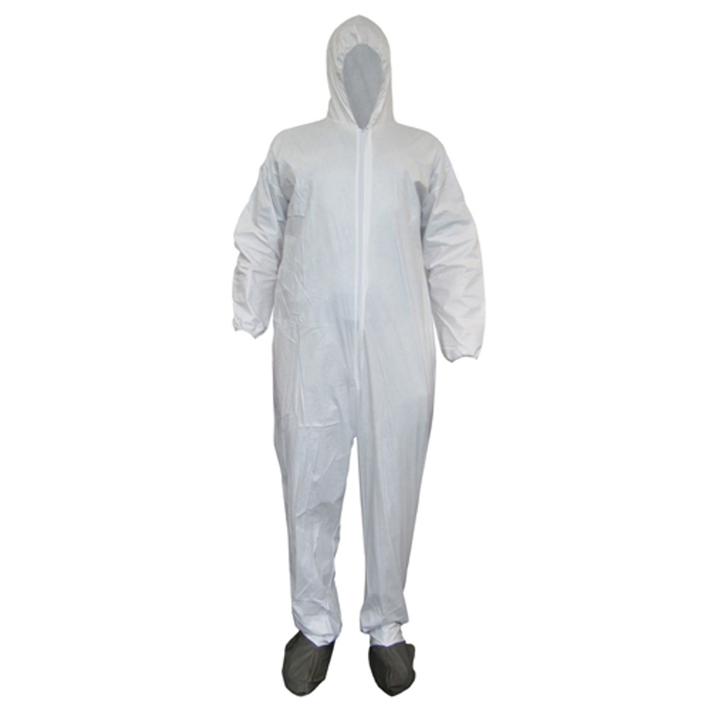 ProWorks Disposable Coverall, Microporous - White/Gray DA-MP340