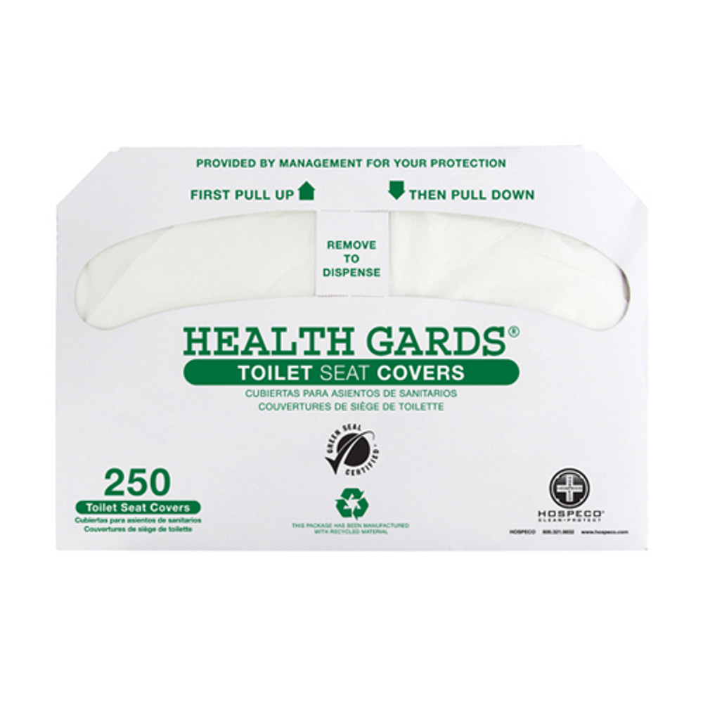 Health Gards "Green" Recycled Toilet Seat Covers - White GREEN-2500