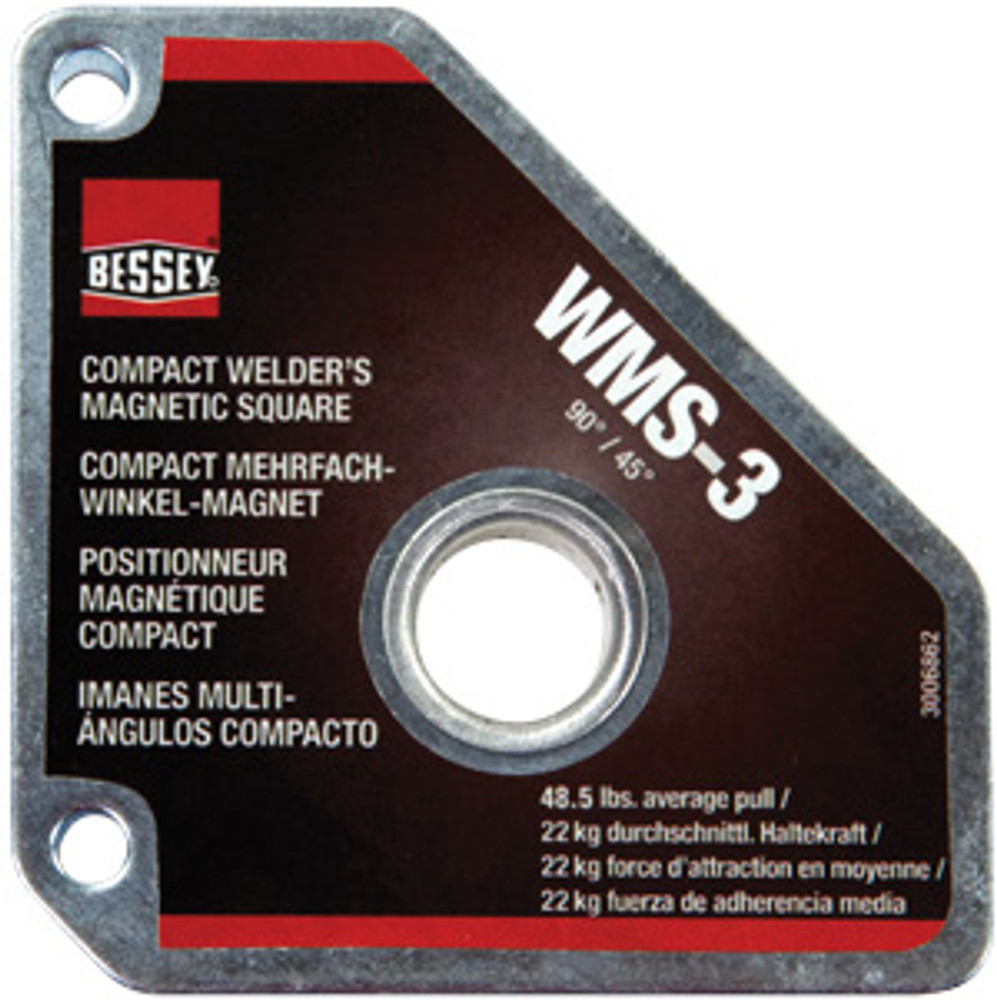 Welder's Magnetic Set-Up Square, 90 and 45 Degree Angles WMS-1
