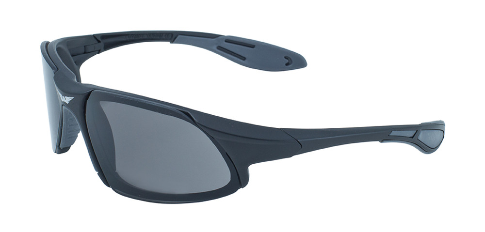 Code-8 SM Motorcycle Safety Sunglasses Gloss Black