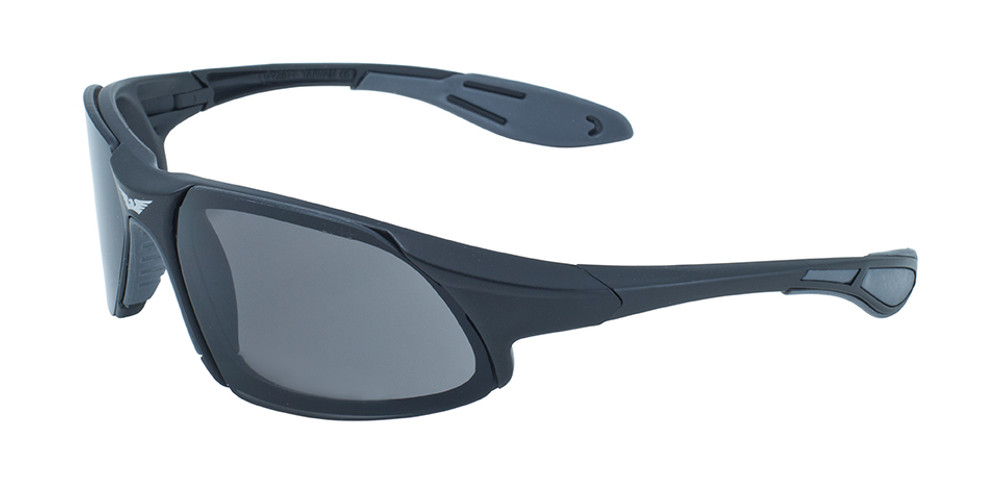 Code-8 SM Motorcycle Safety Sunglasses Matte Black