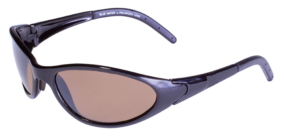 Venice Polarized Sunglasses Gloss Black Polarized Brown