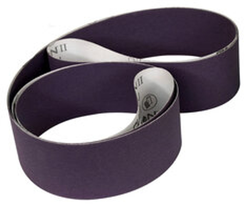 3M Cubitron II Cloth Belt 726A, 150+ J-weight, 3 in x 132 in, Film-lok, Full-flex, 50 ea/Case