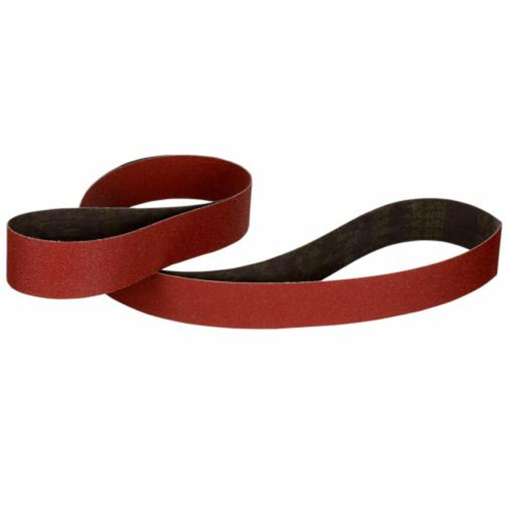 3M Cloth Belt 767F, 120+ YF-weight, 3 in x 98-1/2 in, Film-lok, Single-flex