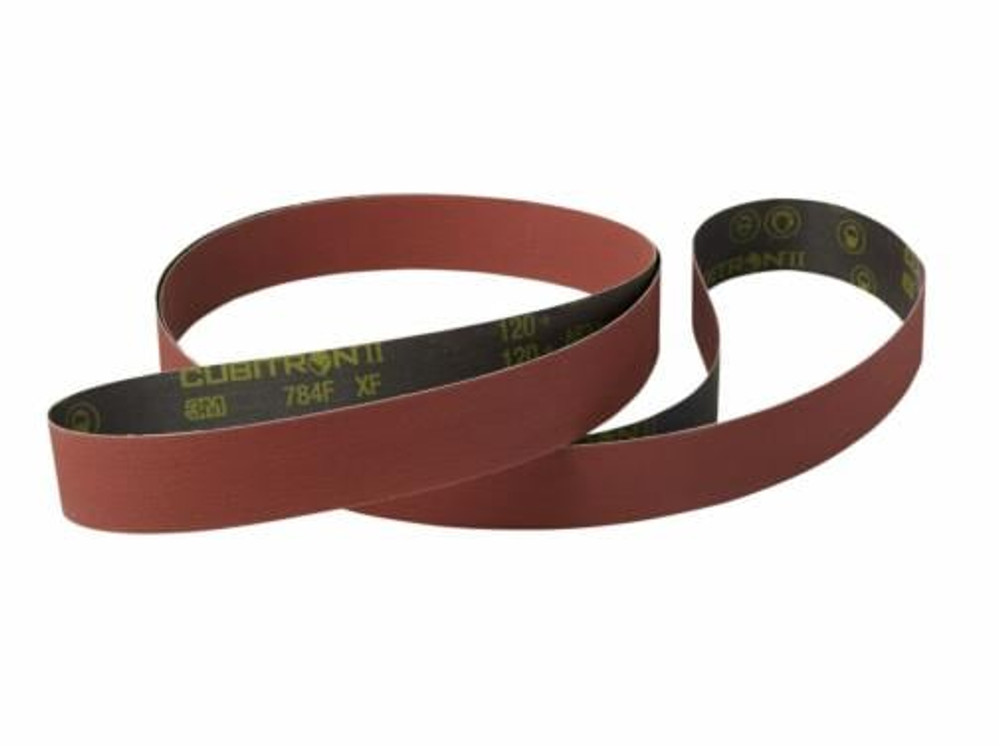 3M Cubitron ll Cloth Belt 784F, 60+ YF-weight, 4 in x 120 in, Sine-lok, Full-flex, 25 ea/Case
