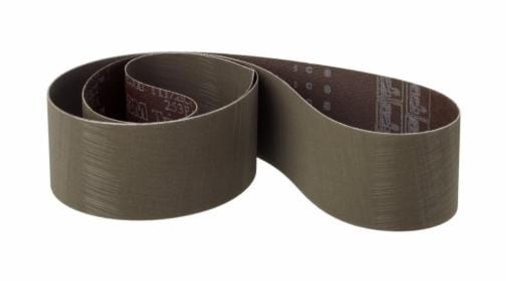 3M Trizact Cloth Belt 253FA, A65 XF-weight, 14 in x 103 in, Film-lok, Full-flex