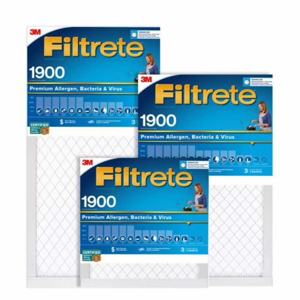 Filtrete High Performance Air Filter 1900 MPR UT03-2PK-1E, 20 in x 25 in x 1 in (50.8 cm x 63.5 cm x 2.5 cm)