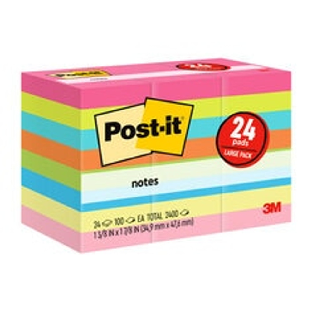 Post-it® Notes 653-Club-07, 1-3/8 in x 1-7/8 in (34,9 mm x 47,6 mm)
Jaipur/Capetown colors