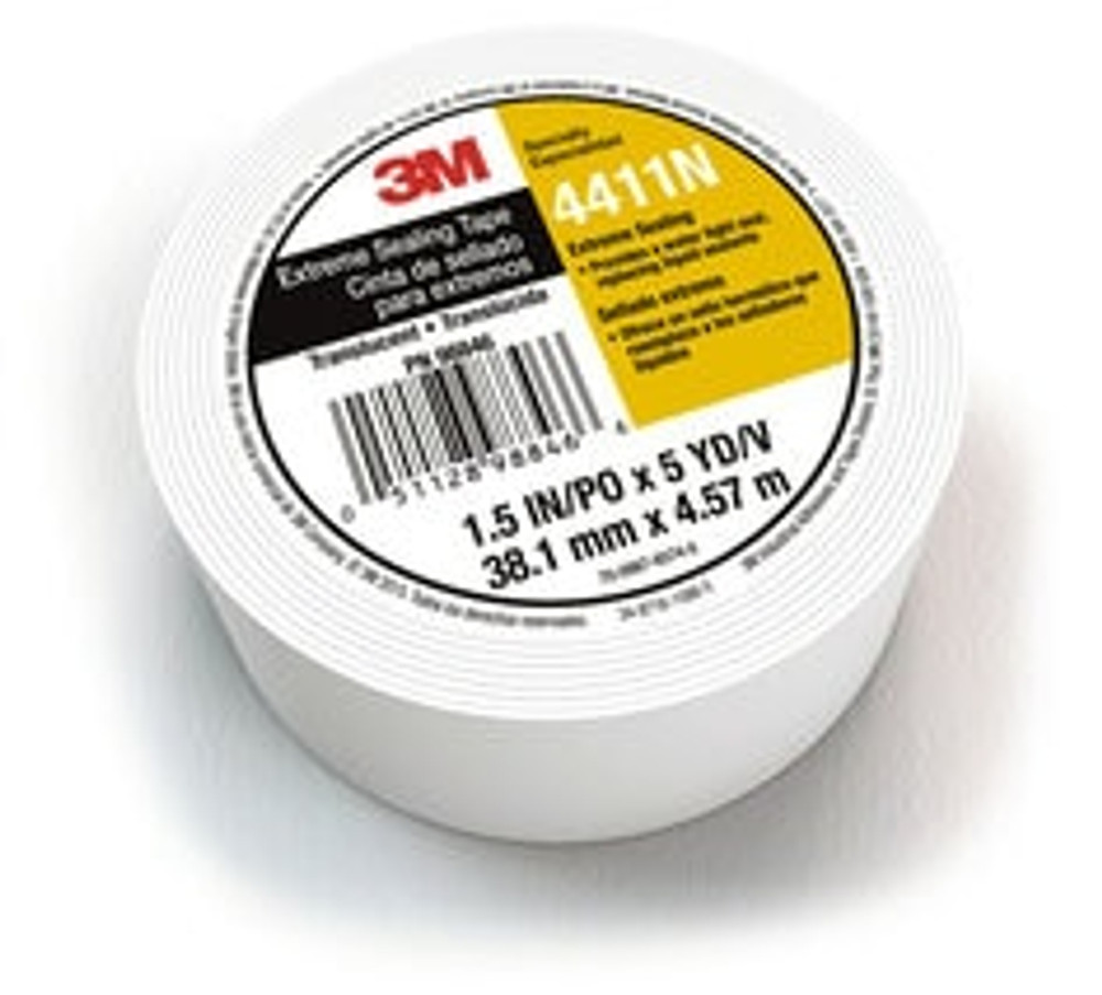 3M Extreme Sealing Tape 4411N Translucent, 24 in x 36 yd, 1 roll per
case