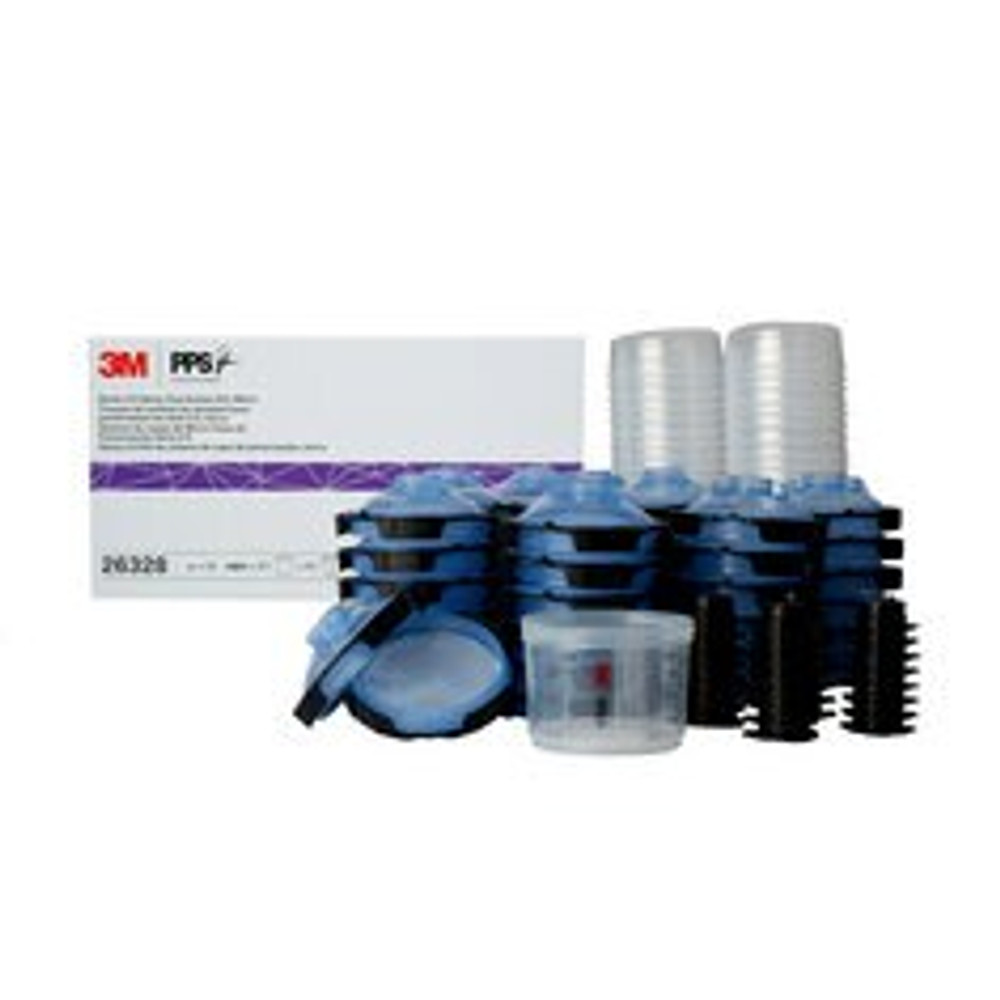 3M PPS Series 2.0 Spray Cup System Kit 26328, Micro (3 fl oz, 90 mL),
125 Micron Filter, 1 Kit/Case