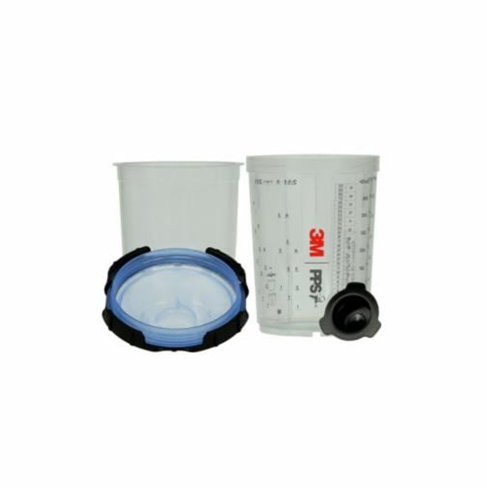 3M PPS Series 2.0 Spray Cup System Kit 26312, Midi (13.5 fl oz, 400 mL), 125 Micron Filter, 1 Kit/Case