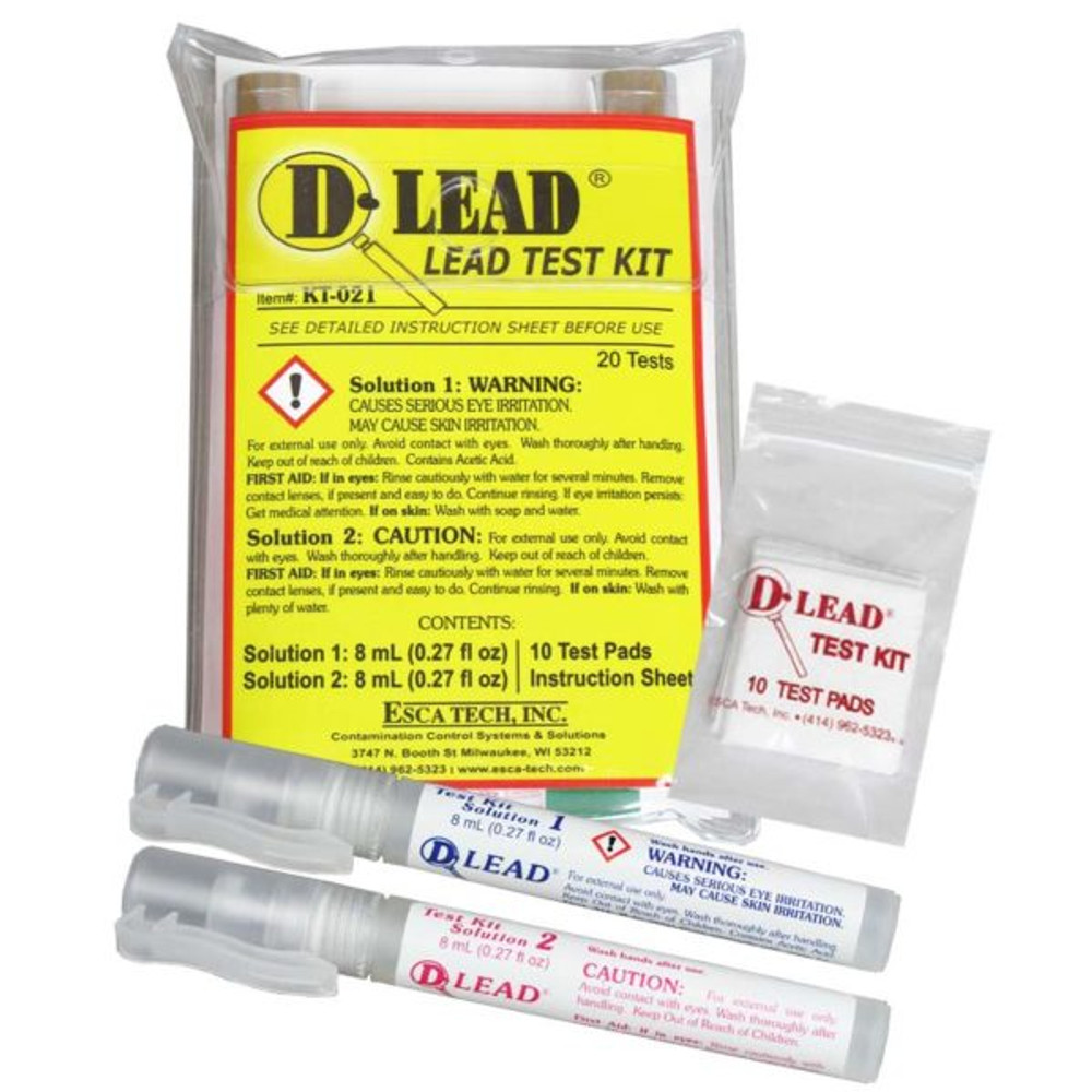 D-Lead Pocket Test Kit (20 tests) Includes: Solution 1 & 2, 10 Test Pads KT-021