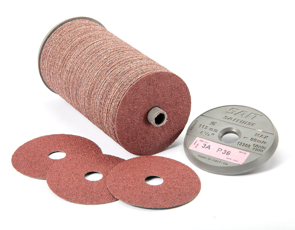 Aluminum Oxide Fiber Discs,3A Aluminum Oxide with Grinding Aid High Performance Fiber Disc for Stainless and Aluminum, Blue Line Premium Packaging 50072