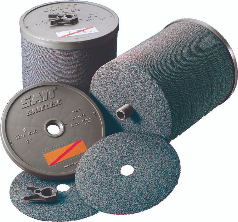 Zirconium Fiber Discs,Z  Zirconium Fiber Disc for Aggressive Grinding,  SAIT-LOK Quick Change 5/8-11 Hub 50176