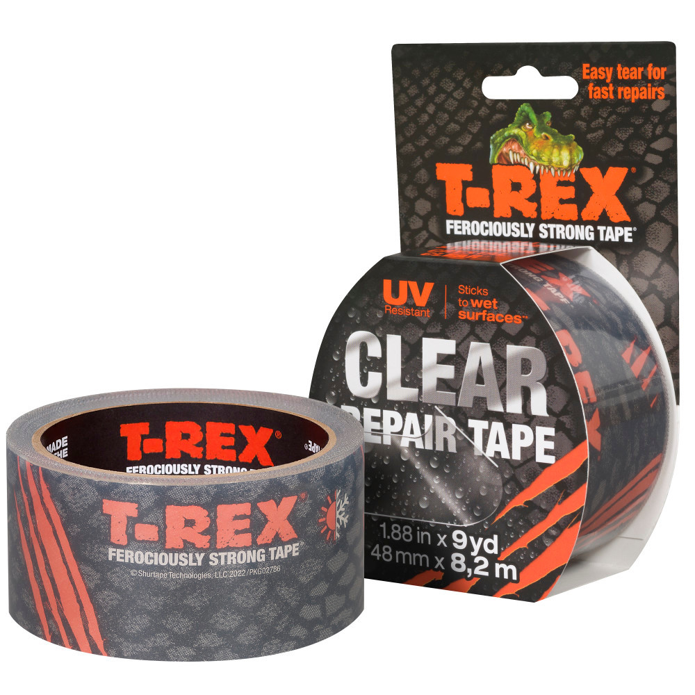 T-Rex Clear Repair Tape with All-Weather Crystal Clear Construction 104830