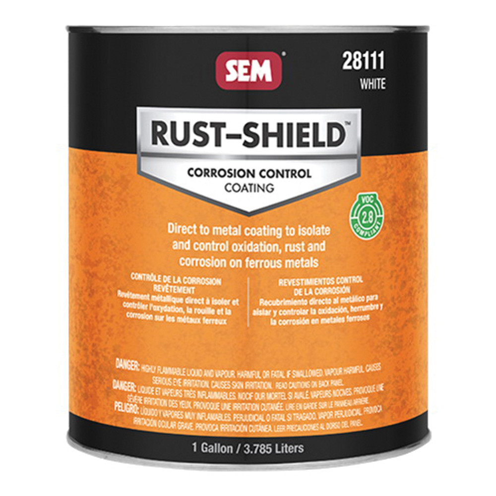 RUST SHIELD 2800 Series 28111 Rust Prevention Coat, White, 24 to 48 hr Curing, 250 sq-ft Coverage Area, 1 gal