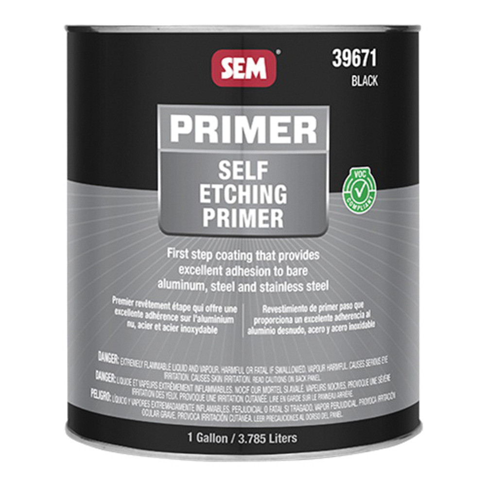 SEM 39671 Self-Etching Primer, Black, 306.7 g/L VOC, 1 gal